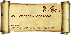 Wallerstein Zsombor névjegykártya