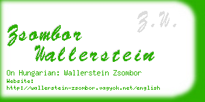 zsombor wallerstein business card